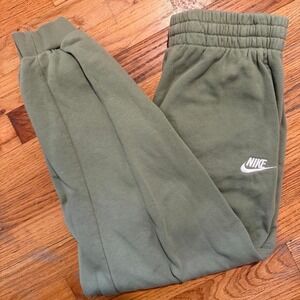 Nike Boys Youth XL Sweatpants Green Khaki Joggers Fleece Athleisure Pants